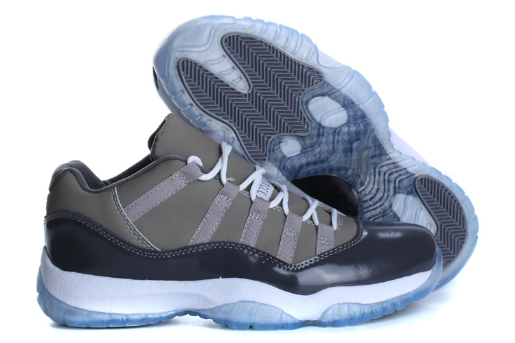 Air Jordan 11 Mens Shoes Gray/Black/Red Online